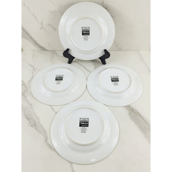 Oneida Sakura Snowman Salad Plate 8 1/4" Debbie Mumm Stoneware Dinnerware x 4 - Picture 11 of 14